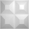 Ekena Millwork Swindon EnduraWall Decorative 3D Wall Panel, White, 11 7/8"W x 11 7/8"H WP12X12SWWH - alternate 1